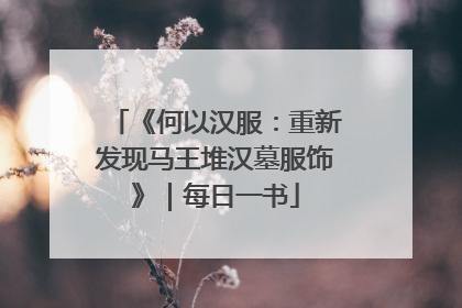 《何以汉服：重新发现马王堆汉墓服饰》｜每日一书