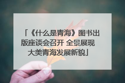《什么是青海》图书出版座谈会召开 全景展现大美青海发展新貌