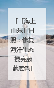 「海上山东」日照：修复海洋生态 擦亮蔚蓝底色