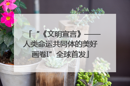 “《文明宣言》——人类命运共同体的美好画卷I”全球首发