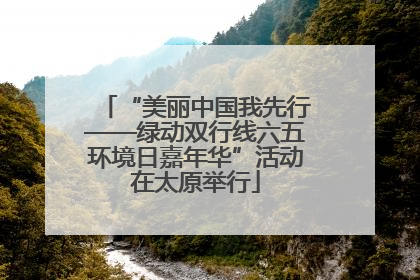 “美丽中国我先行——绿动双行线六五环境日嘉年华”活动在太原举行