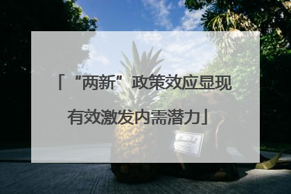 “两新”政策效应显现 有效激发内需潜力