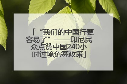 “我们的中国行更容易了”——印尼民众点赞中国240小时过境免签政策