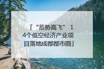 “蓄势高飞” 14个低空经济产业项目落地成都都市圈