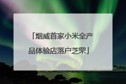烟威首家小米全产品体验店落户芝罘