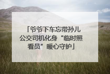 爷爷下车忘带孙儿 公交司机化身“临时照看员”暖心守护