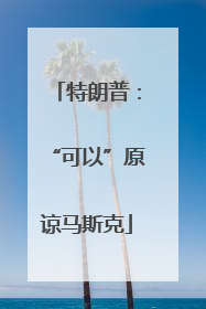 特朗普：“可以”原谅马斯克