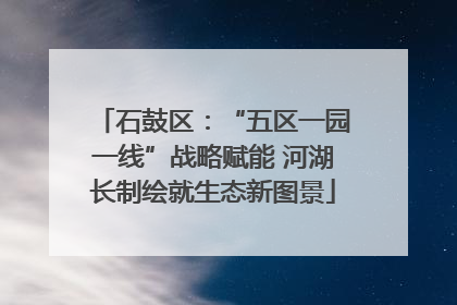 石鼓区：“五区一园一线”战略赋能 河湖长制绘就生态新图景