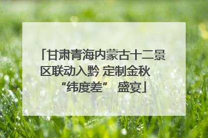 甘肃青海内蒙古十二景区联动入黔 定制金秋 “纬度差” 盛宴