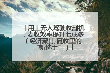 用上无人驾驶收割机，麦收效率提升七成多（经济聚焦·夏收里的“新选手”）