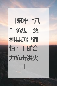 筑牢“汛”防线｜慈利县通津铺镇：干群合力抗击洪灾