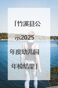 竹溪县公示2025年度幼儿园年检结果