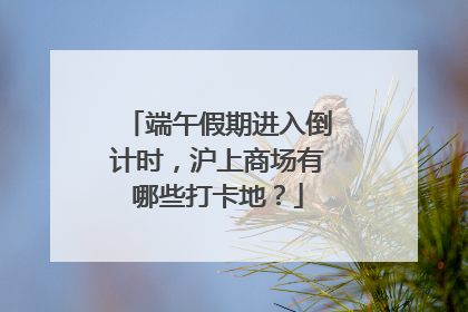 端午假期进入倒计时，沪上商场有哪些打卡地？