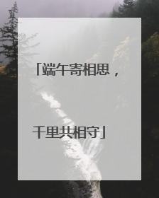 端午寄相思，千里共相守