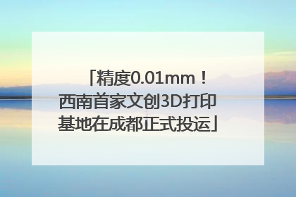 精度0.01mm！西南首家文创3D打印基地在成都正式投运
