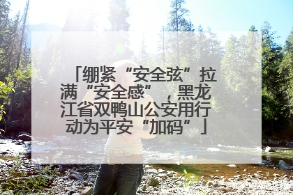 绷紧“安全弦”拉满“安全感”，黑龙江省双鸭山公安用行动为平安“加码”