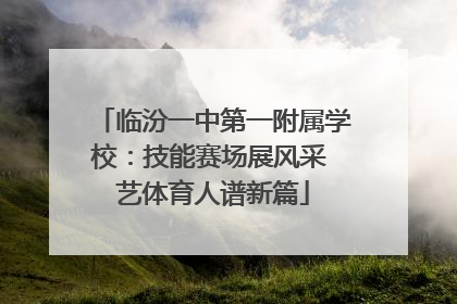 临汾一中第一附属学校：技能赛场展风采 艺体育人谱新篇
