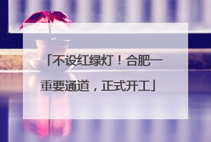 不设红绿灯！合肥一重要通道，正式开工
