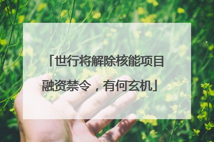 世行将解除核能项目融资禁令，有何玄机