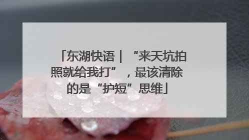 东湖快语｜“来天坑拍照就给我打”，最该清除的是“护短”思维