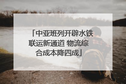 中亚班列开辟水铁联运新通道 物流综合成本降四成