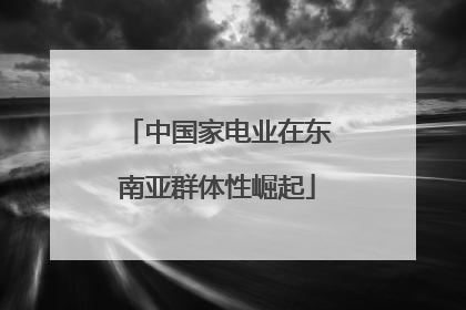 中国家电业在东南亚群体性崛起