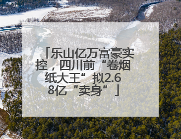 乐山亿万富豪实控，四川前“卷烟纸大王”拟2.68亿“卖身”