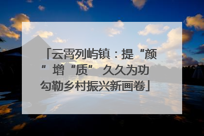 云霄列屿镇：提“颜”增“质” 久久为功勾勒乡村振兴新画卷
