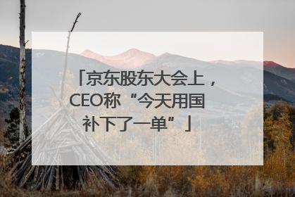 京东股东大会上，CEO称“今天用国补下了一单”