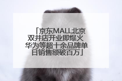 京东MALL北京双井店开业即爆火 华为等超十余品牌单日销售额破百万