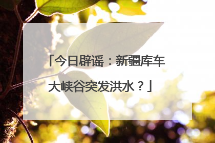 今日辟谣：新疆库车大峡谷突发洪水？