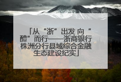 从“浙”出发 向“醴”而行——浙商银行株洲分行县域综合金融生态建设纪实