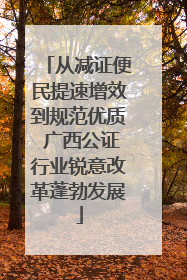从减证便民提速增效到规范优质 广西公证行业锐意改革蓬勃发展