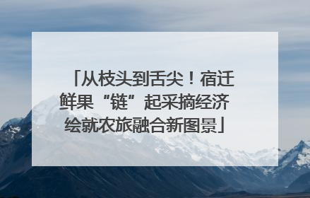 从枝头到舌尖！宿迁鲜果“链”起采摘经济绘就农旅融合新图景