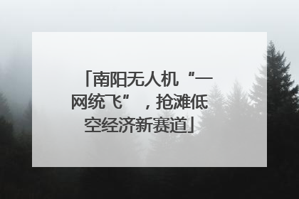 南阳无人机“一网统飞”，抢滩低空经济新赛道