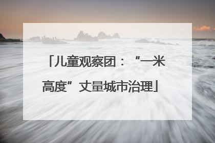 儿童观察团：“一米高度”丈量城市治理