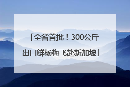 全省首批！300公斤出口鲜杨梅飞赴新加坡