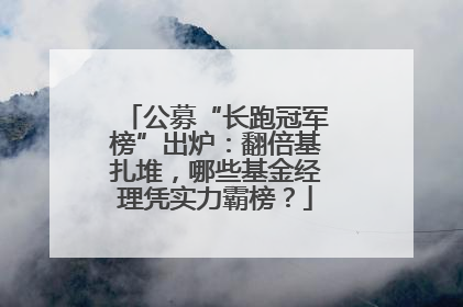 公募“长跑冠军榜”出炉：翻倍基扎堆，哪些基金经理凭实力霸榜？