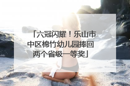 六冠闪耀！乐山市中区棉竹幼儿园捧回两个省级一等奖