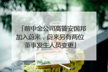 前中金公司高管安国邦加入蔚来，蔚来另有两位董事发生人员变更