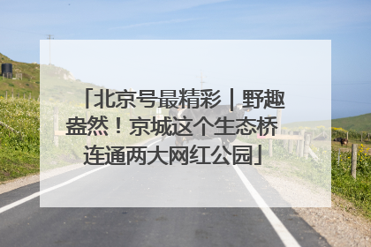 北京号最精彩｜野趣盎然！京城这个生态桥连通两大网红公园