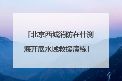 北京西城消防在什刹海开展水域救援演练