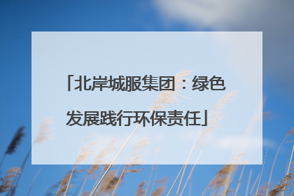 北岸城服集团：绿色发展践行环保责任