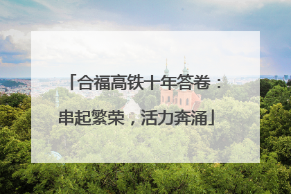 合福高铁十年答卷：串起繁荣，活力奔涌