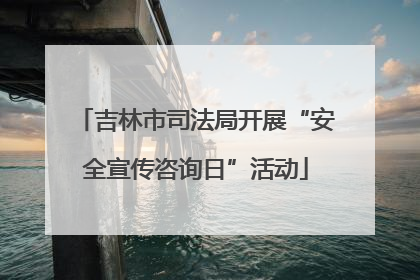 吉林市司法局开展“安全宣传咨询日”活动