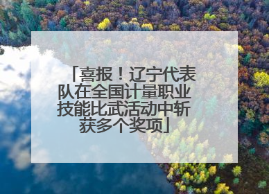 喜报！辽宁代表队在全国计量职业技能比武活动中斩获多个奖项