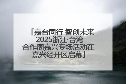 嘉台同行 智创未来 2025浙江·台湾合作周嘉兴专场活动在嘉兴经开区启幕