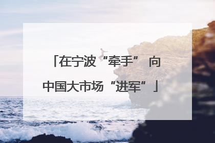 在宁波“牵手” 向中国大市场“进军”