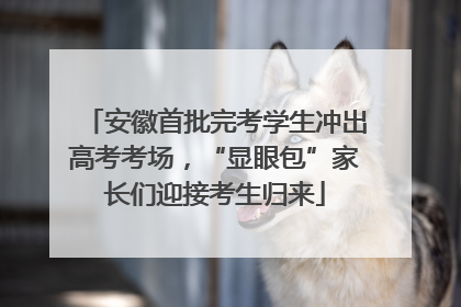 安徽首批完考学生冲出高考考场，“显眼包”家长们迎接考生归来