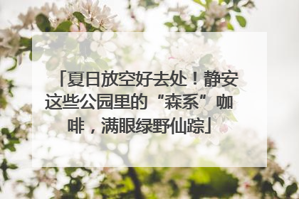 夏日放空好去处！静安这些公园里的“森系”咖啡，满眼绿野仙踪